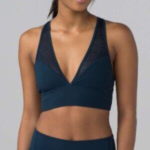 Lululemon Twist & Train Navy Lace Bralette